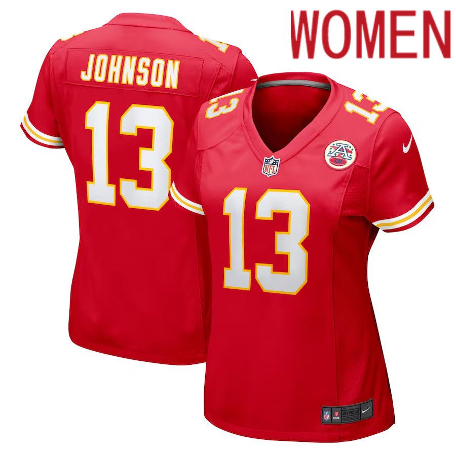 Women Kansas City Chiefs #13 Nazeeh Johnson Nike Red Game Player NFL Jersey->kansas city chiefs->NFL Jersey